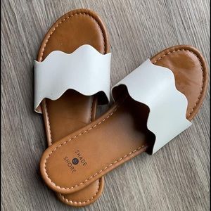 White sandals